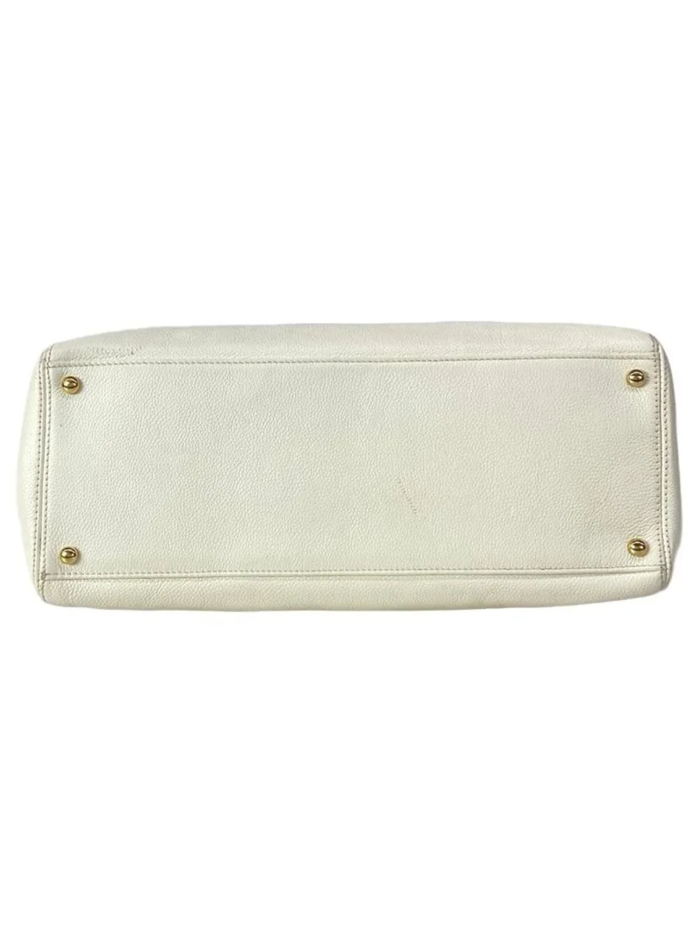 Chanel Tote Executive Line Ivory Gold Leather